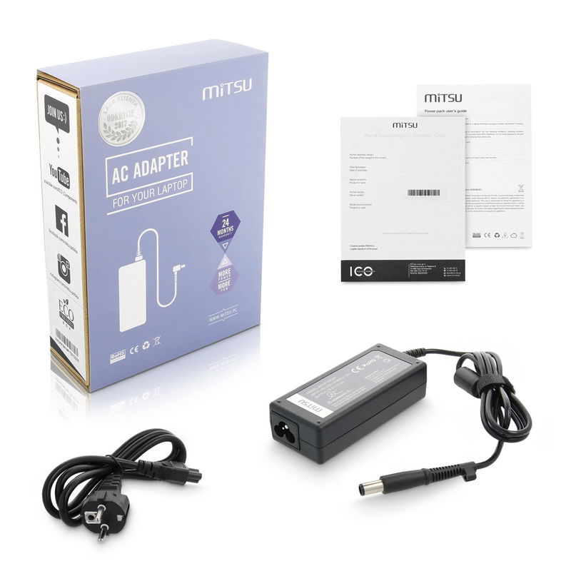 notebook charger mitsu 18.5v 3.5a (7.4x5.0 pin) - hp, compaq 65W notebook charger mitsu 18.5v 3.5a (7.4x5.0 pin) - hp, compaq 65W