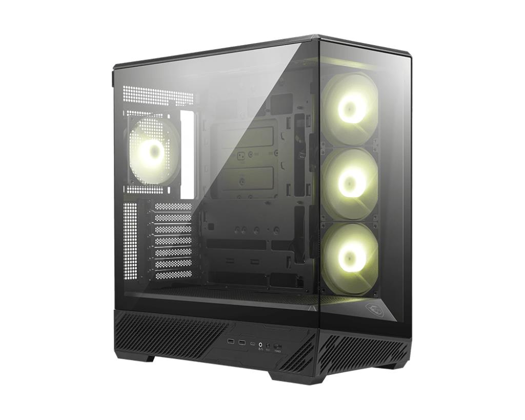 Case MSI ATX/micro ATX/Mini-ITX Black/Transparent Midi Tower MAG PANO 130R PZ MAGPANO130RPZ