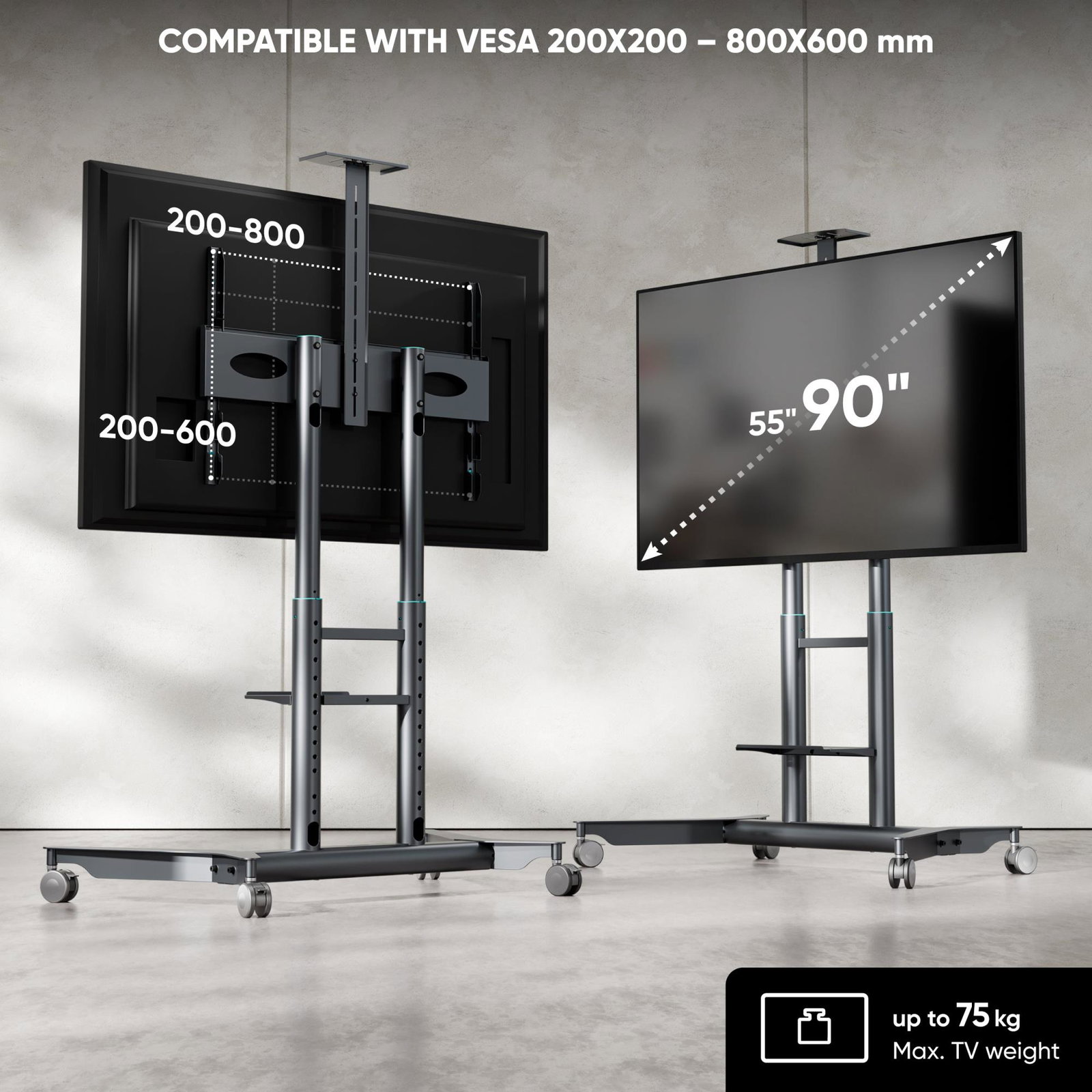 TV SET ACC MOBILE STAND/55-90/GRAPHITE TS1871-G ONKRON